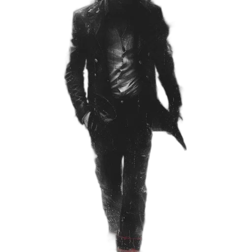 jacket, creature, mask, sword transparent PNG cut-out