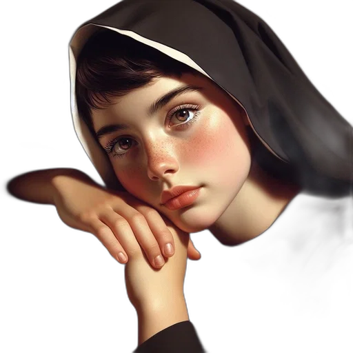 hat, face, photorealistic, oil painting transparent PNG cut-out