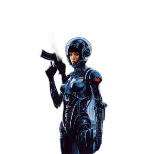 robot, weapon, concept art, comic book art transparent PNG cut-out