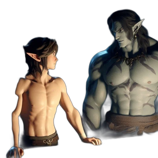 fantasy art, concept art, 3d render, pixel art transparent PNG cut-out