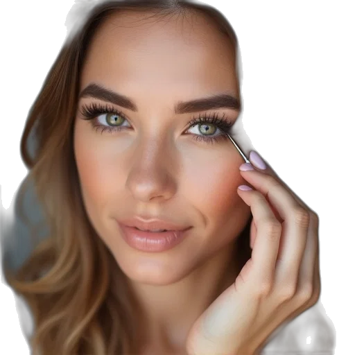 face, jewelry, photorealistic, 3d render transparent PNG cut-out