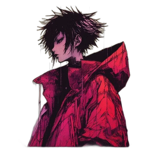 jacket, face, dress, creature transparent PNG cut-out