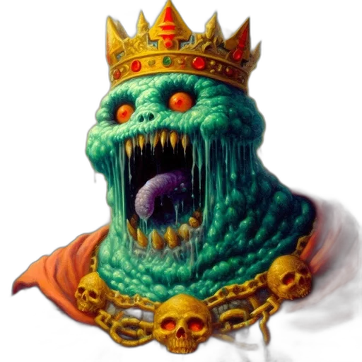 crown, staff, creature, concept art transparent PNG cut-out