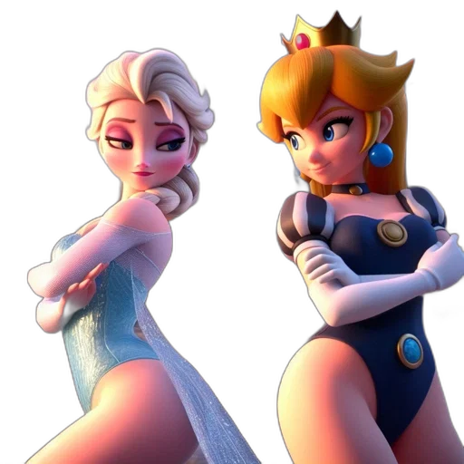crown, dress, 3d render, concept art transparent PNG cut-out