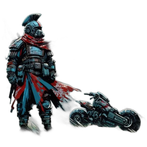 weapon, sword, robot, jacket transparent PNG cut-out