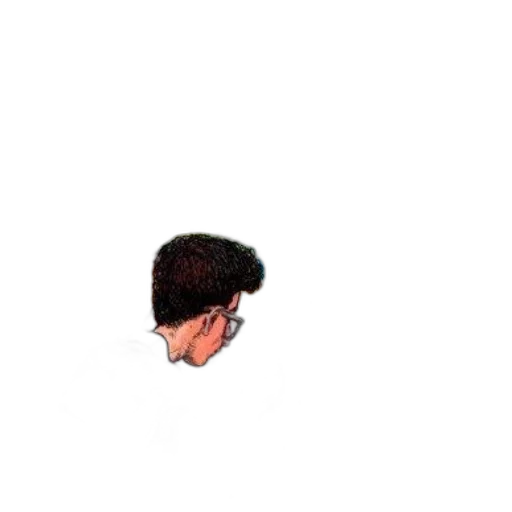 hair, face, staff, creature transparent PNG cut-out