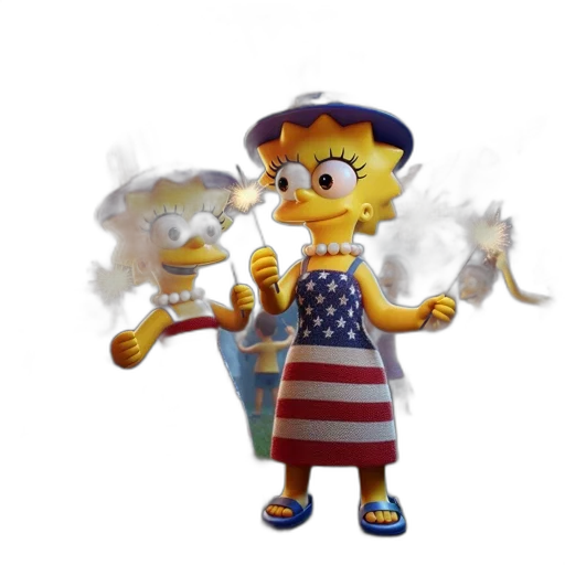 concept art, 3d render, cartoon, lisa transparent PNG cut-out