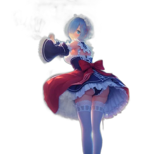 dress, robot, staff, weapon transparent PNG cut-out