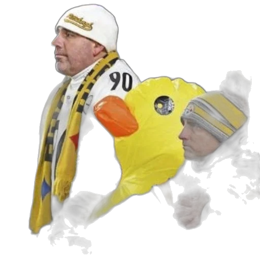 man, white, hat, yellow transparent PNG cut-out