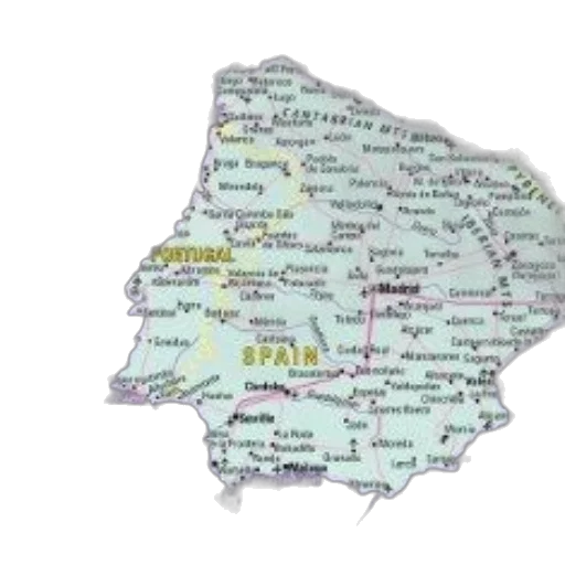 map, spain, portugal, cities transparent PNG cut-out