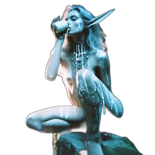 jewelry, creature, staff, dress transparent PNG cut-out