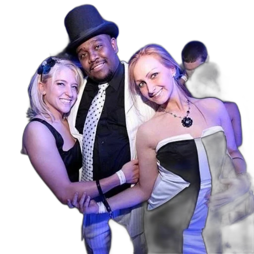 staff, hat, dress, three transparent PNG cut-out