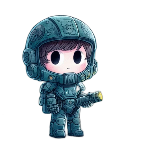 robot, concept art, pixel art, watercolor transparent PNG cut-out