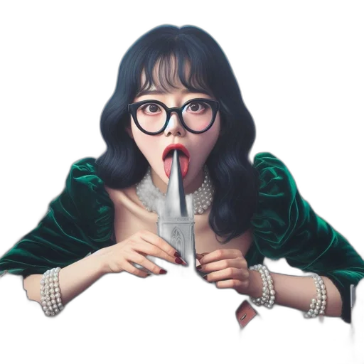 staff, jewelry, face, photorealistic transparent PNG cut-out