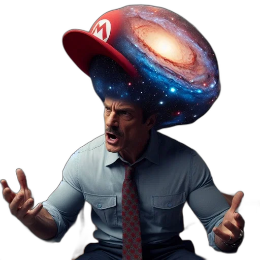 hat, staff, crown, creature transparent PNG cut-out