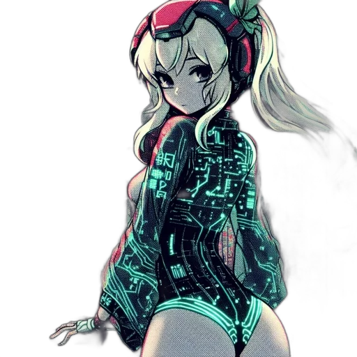 dress, jacket, concept art, cyberpunk transparent PNG cut-out
