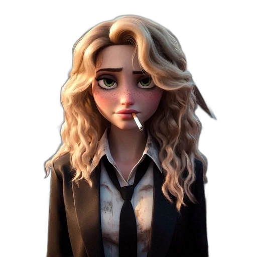 jacket, face, staff, hair transparent PNG cut-out