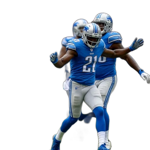 detroit, lions, players, celebrating transparent PNG cut-out