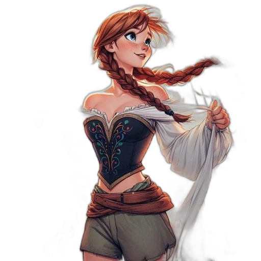 dress, staff, sword, fantasy art transparent PNG cut-out