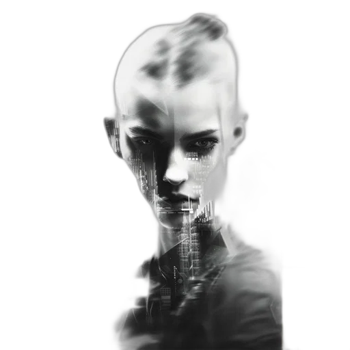 robot, face, mask, creature transparent PNG cut-out