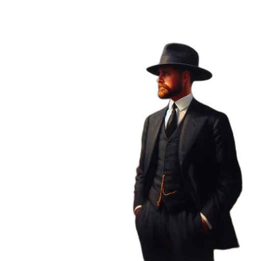 hat, jacket, staff, concept art transparent PNG cut-out