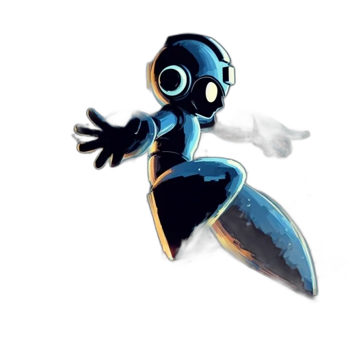 robot, staff, weapon, creature transparent PNG cut-out