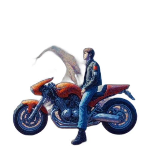 jacket, dragon, animal, weapon transparent PNG cut-out