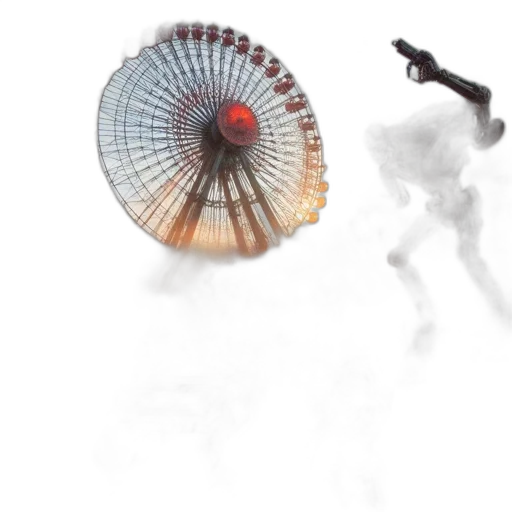 umbrella, hair, creature, robot transparent PNG cut-out