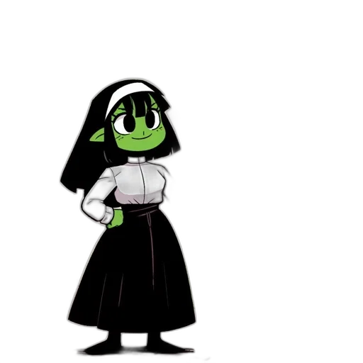 dress, staff, jacket, creature transparent PNG cut-out