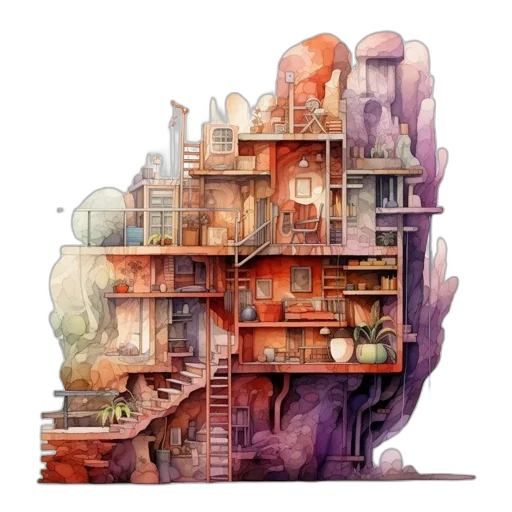 building, furniture, robot, concept art transparent PNG cut-out