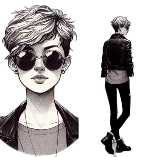 jacket, concept art, comic book art, cartoon transparent PNG cut-out