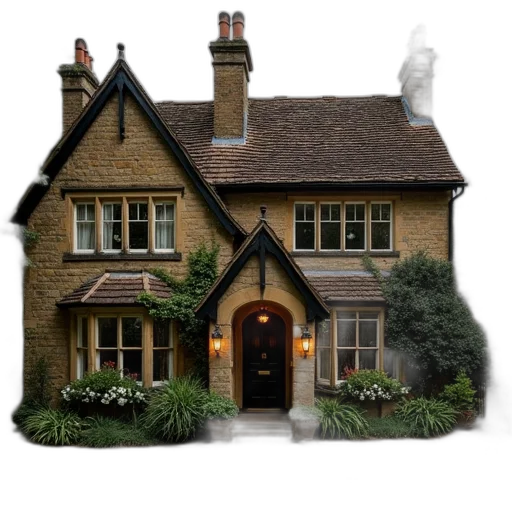 building, photorealistic, 3d render, fox transparent PNG cut-out