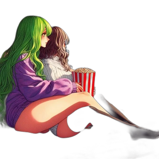 hair, concept art, pixel art, anime transparent PNG cut-out