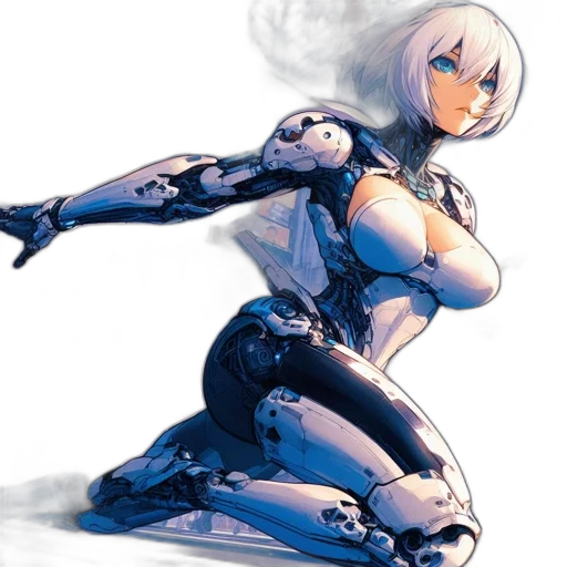 robot, dress, weapon, concept art transparent PNG cut-out