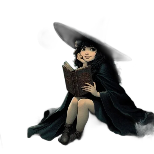 umbrella, hat, dress, staff transparent PNG cut-out