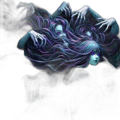 mask, creature, dragon, hair transparent PNG cut-out