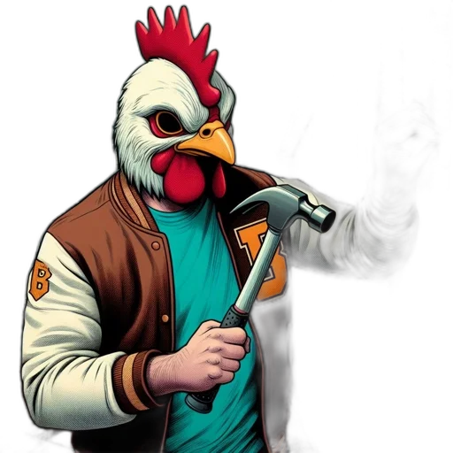 jacket, animal, concept art, comic book art transparent PNG cut-out