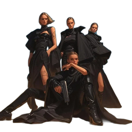 jacket, staff, dress, concept art transparent PNG cut-out