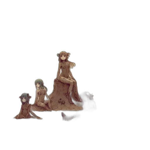 staff, dress, creature, crown transparent PNG cut-out