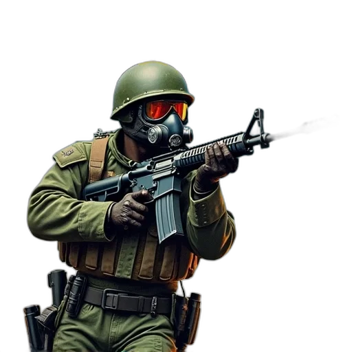weapon, staff, mask, robot transparent PNG cut-out
