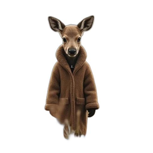 jacket, animal, creature, dress transparent PNG cut-out