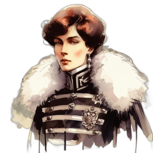 crown, face, jacket, concept art transparent PNG cut-out
