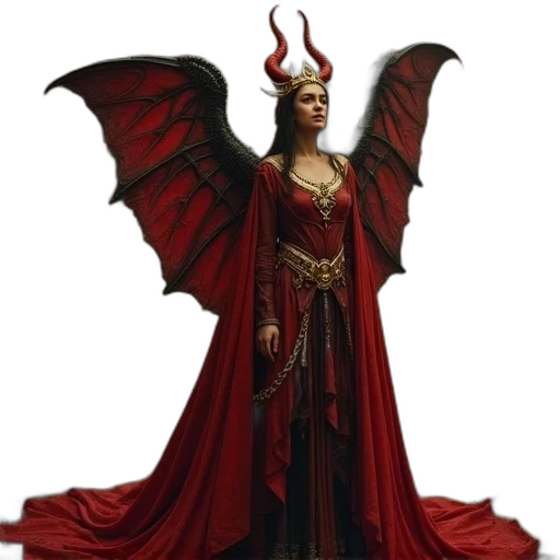dragon, staff, dress, creature transparent PNG cut-out