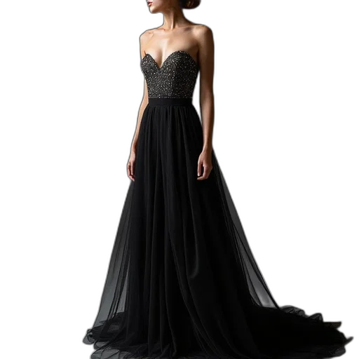 dress, dark, star, award transparent PNG cut-out