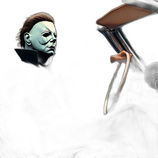 mask, creature, staff, weapon transparent PNG cut-out