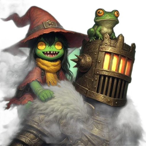 dragon, hat, staff, concept art transparent PNG cut-out
