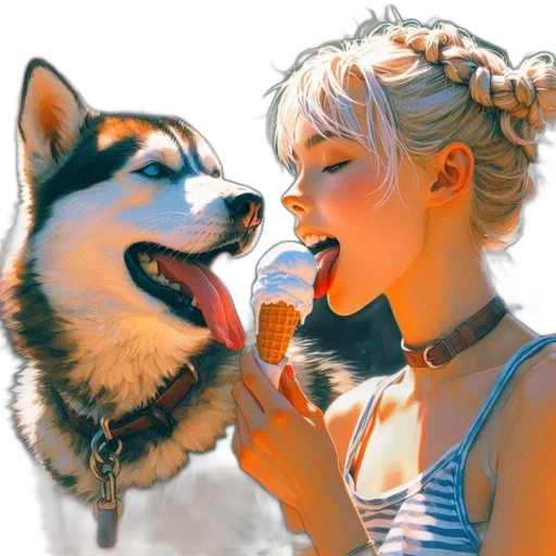 food, animal, photorealistic, oil painting transparent PNG cut-out