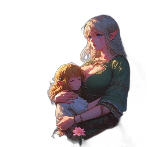 concept art, pixel art, watercolor, fantasy art transparent PNG cut-out