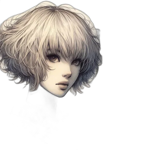 hair, face, mask, creature transparent PNG cut-out