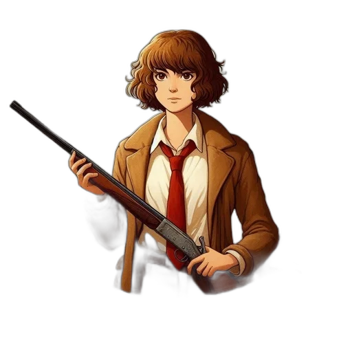 staff, weapon, jacket, pixel art transparent PNG cut-out